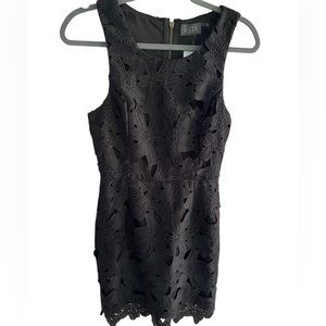 ASTR women’s Floral Lace cutout black mini Dress Size M NEW